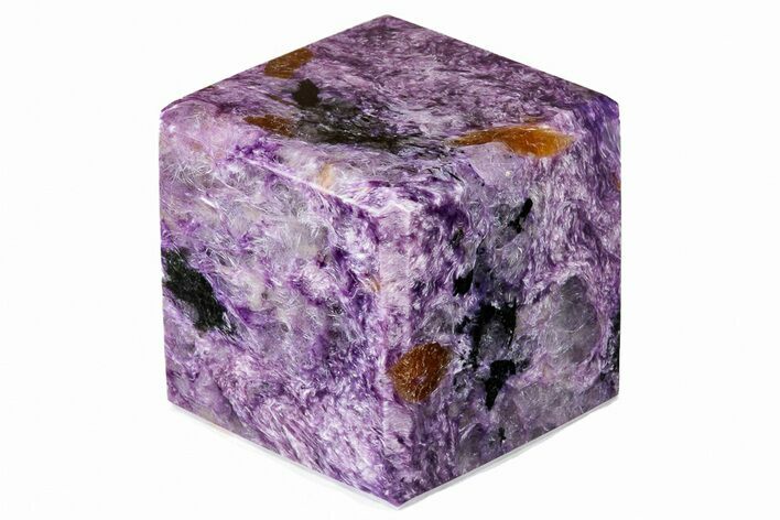 Polished Purple Charoite Cube - Siberia #194226